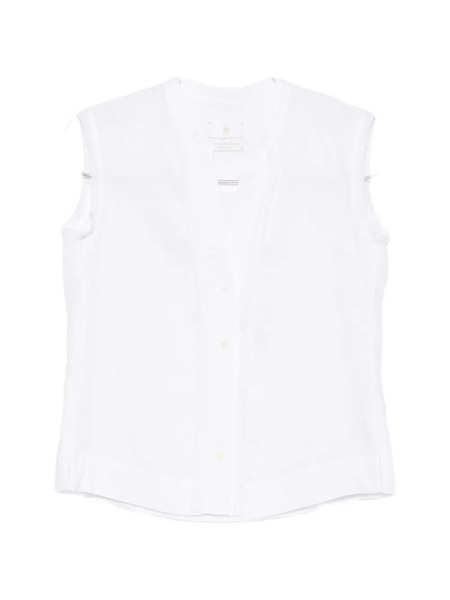  Trame Auree V-neck Shirt - White 