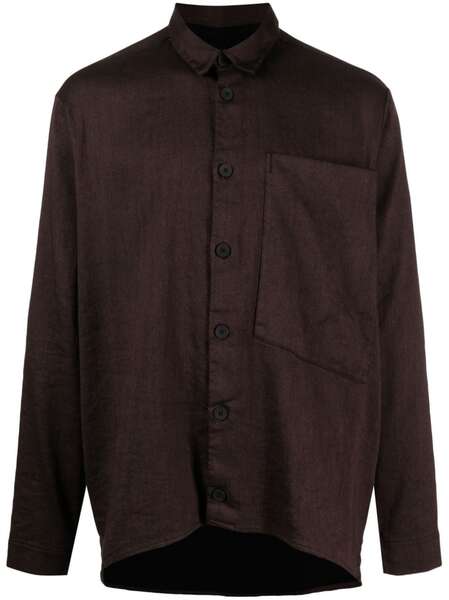  Transit Patch-pocket Button-up Shirt - Red 
