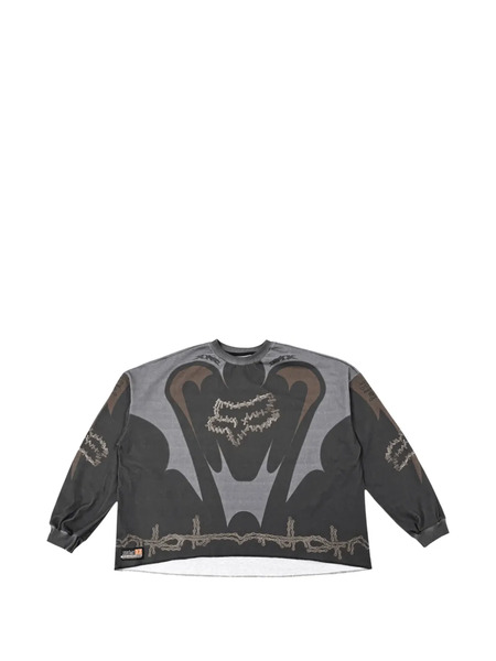  Travis Scott Fox Racing Long-sleeve T-shirt - Grey 