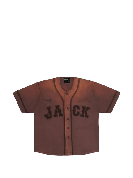  Travis Scott X Fragment X Nike Tokyo Jack Retro Baseball Jersey - Brown 