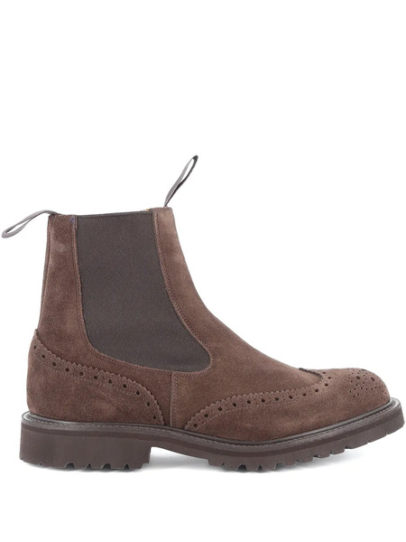  Tricker's Henry Brogue-detail Chelsea Boots - Brown 