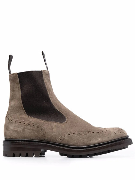  Tricker's Slip-on Suede Chelsea Boots - Brown 