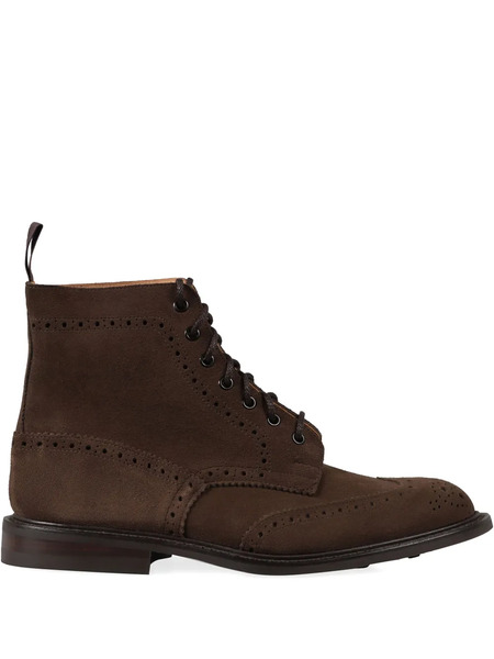  Tricker's Stow Leather Biker Boots - Brown 