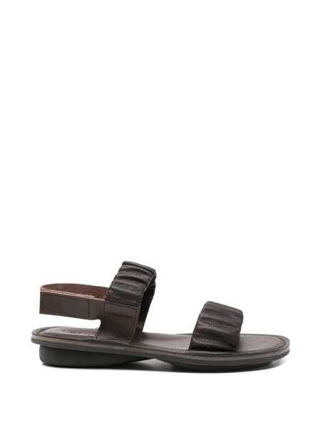  Trippen Pacific Ruffled Leather Sandals - Brown 