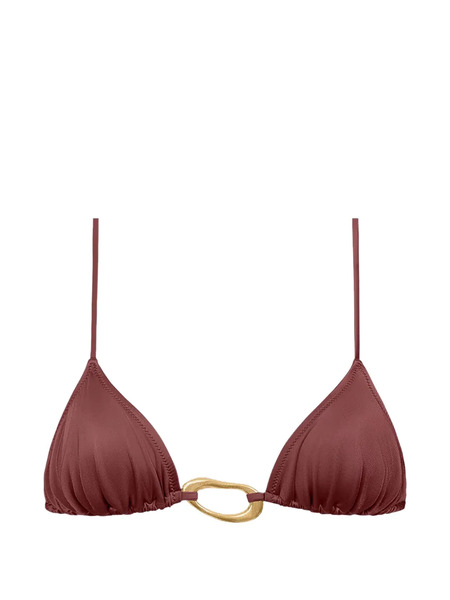  Tropic Of C Equator Ring-detail Bikini Top - Brown 