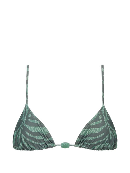  Tropic Of C Equator Zebra-print Bikini Top - Grey 