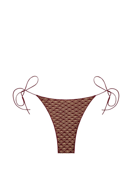  Tropic Of C Geometric-pattern Bikini Bottom - Red 