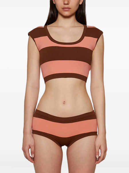  Tropic Of C Striped Cap-sleeve Top - Pink 