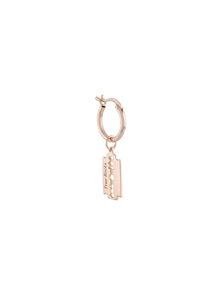 True Rocks Engraved Logo Razor Earring - Gold 