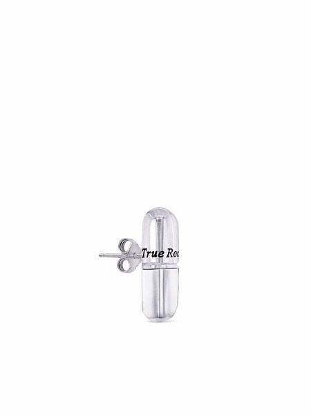  True Rocks Pill Stud Earring - Silver 
