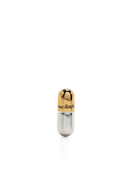  True Rocks Pill Two-tone Stud Earring - Silver 
