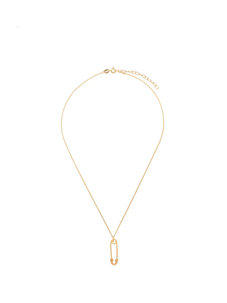  True Rocks Safety Pin Pendant Necklace - Gold 