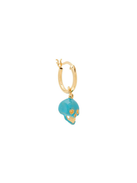  True Rocks Skull Hoop Single Earring - Gold 