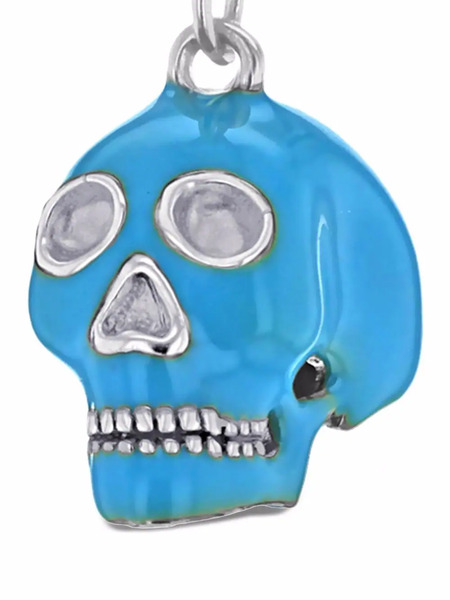  True Rocks Skull Pendant Necklace - Blue 
