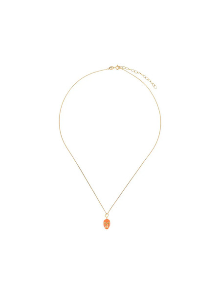  True Rocks Skull Pendant Necklace - Gold 