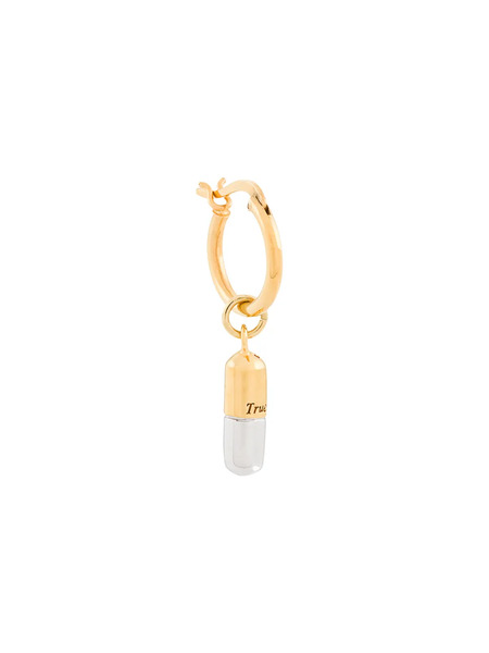  True Rocks Two-tone Pill Hoop Earring - Gold 