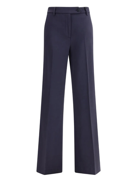 True Royal Button-fastening Wide-leg Trousers - Blue 