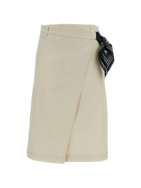  True Royal Wrap Skirt - White 