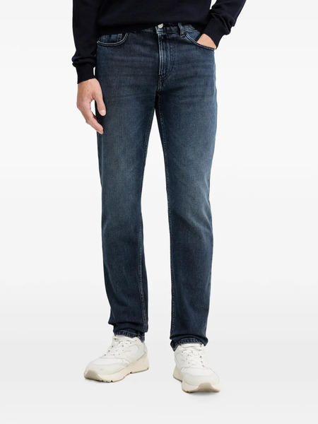  Trussardi Close Denim Patch Jeans - Blue 