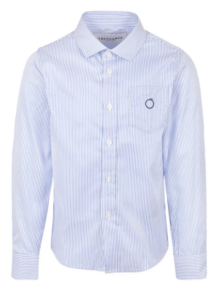  Trussardi Junior Cotton Shirt - Blue 
