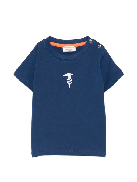 Trussardi Junior Embroidered-logo T-shirt - Blue 