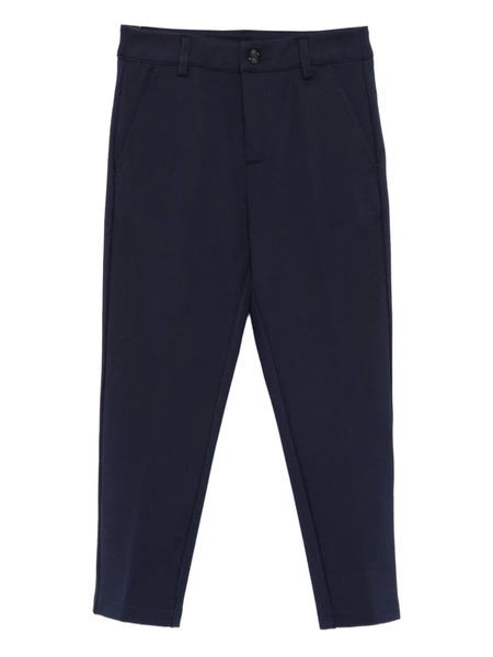  Trussardi Junior Embroidered-logo Trousers - Blue 