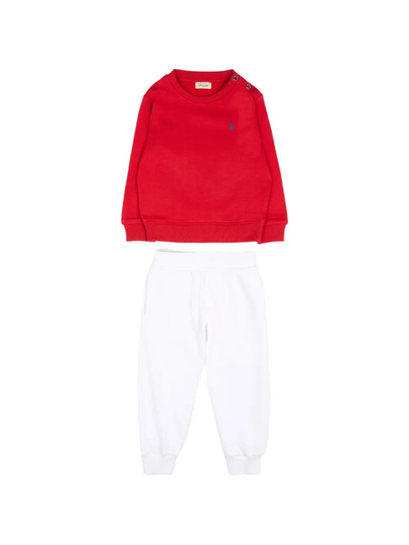 Trussardi Junior Logo-detail Colourblock Tracksuit - Red 