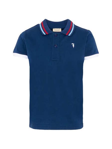  Trussardi Junior Logo-detail Polo Shirt - Blue 