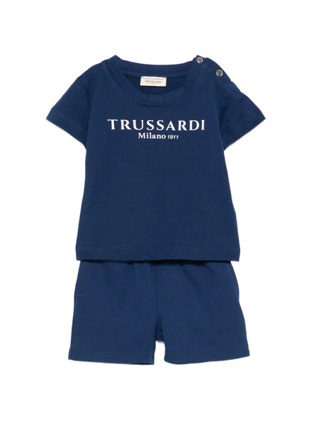  Trussardi Junior Logo-detail Shorts Set - Blue 