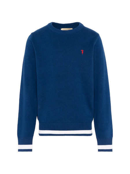  Trussardi Junior Logo-detail Sweater - Blue 