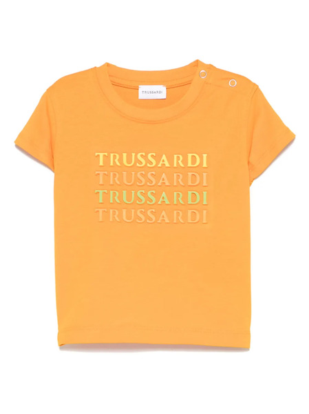  Trussardi Junior Logo-embossed T-shirt - Orange 