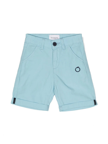  Trussardi Junior Logo-embroidered Chino Shorts - Blue 