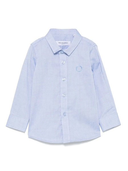  Trussardi Junior Logo-embroidered Shirt - Blue 