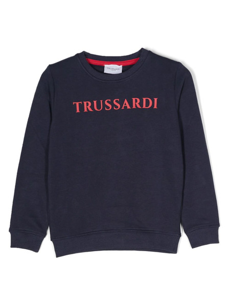  Trussardi Junior Logo-print Cotton Sweatshirt - Blue 