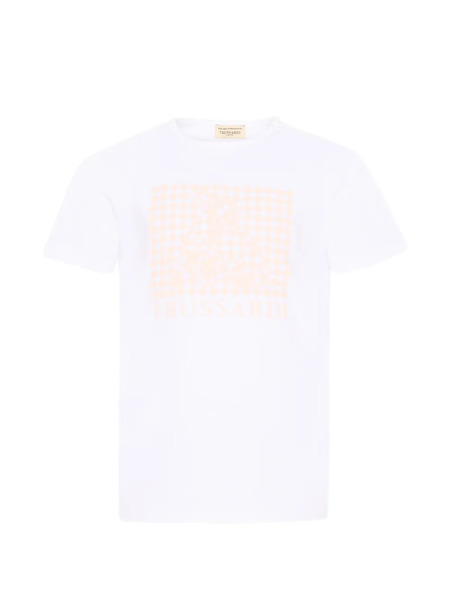  Trussardi Junior Logo-print Short-sleeve T-shirt - White 