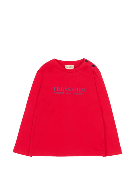  Trussardi Junior Long-sleeve Logo T-shirt - Red 