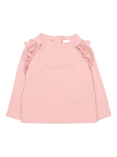  Trussardi Junior Ruffled Long-sleeve T-shirt - Pink 