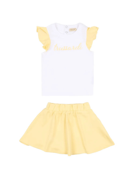  Trussardi Junior Ruffled Skirt Set - Yellow 