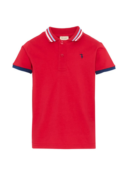  Trussardi Junior Short-sleeve Logo Polo Shirt - Red 