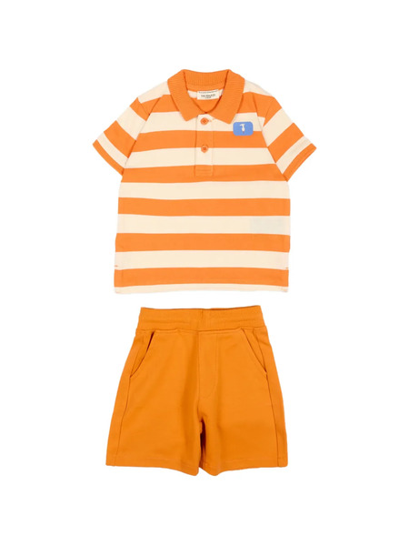  Trussardi Junior Stripe-pattern Babywear (set Of Two) - Orange 