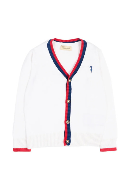  Trussardi Junior Stripe-trim Cardigan - White 