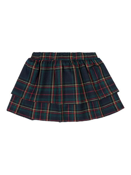  Trussardi Junior Tartan Tiered Skirt - Blue 