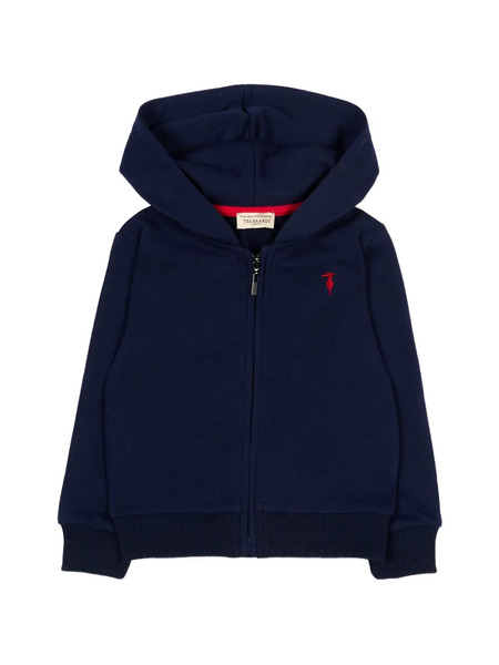  Trussardi Junior Zip Hooded Sweater - Blue 