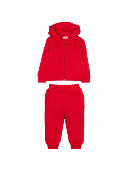  Trussardi Junior Zip Hooded Tracksuit - Red 