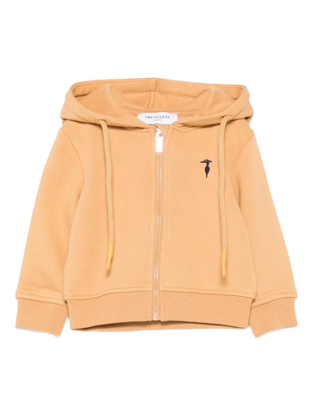  Trussardi Junior Zip-up Hoodie - Brown 