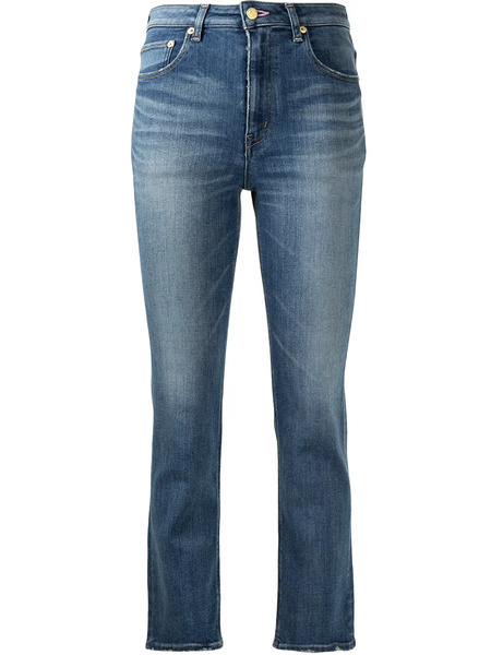  Tu Es Mon Tresor The Rose Quartz Cropped Jeans - Blue 
