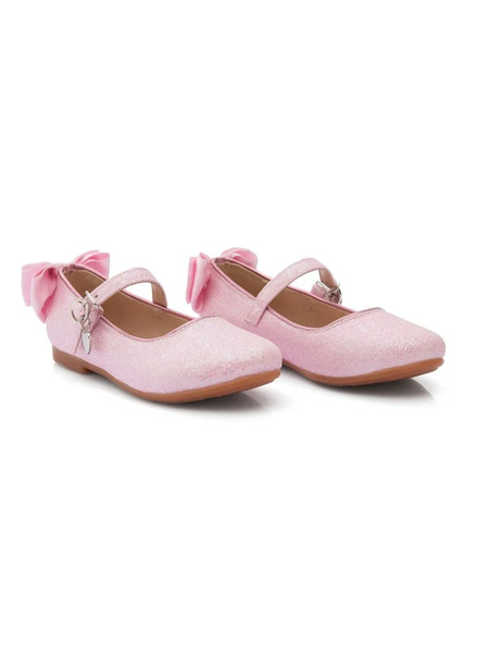  Tulleen Bow-detail Ballerina Shoes - Pink 