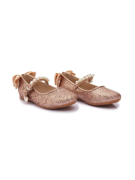  Tulleen Bow-detail Ballerina Shoes - Pink 