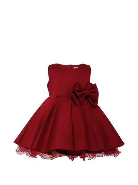  Tulleen Bow-detail Dress - Red 