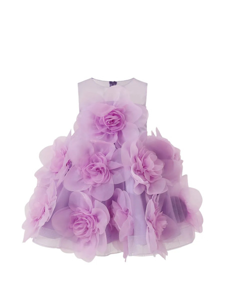  Tulleen Embellished Sleeveless Dress - Purple 